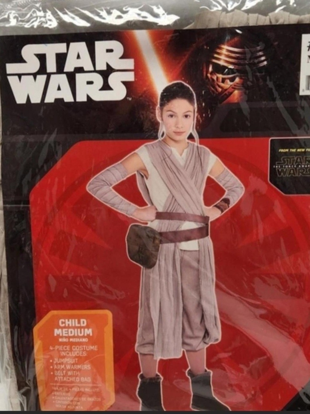 Star Wars Rey Costume in Light Gray and Brown for Kids